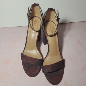NWT Sam edelman yaro brick multi fabric heel sandals